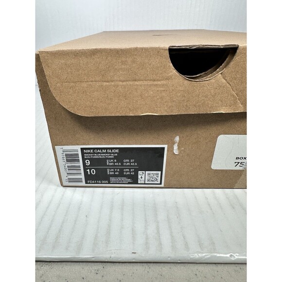 Size 9 Nike Calm Smoky Blue Men's Slides Shoes FD4116-005 NEW - Picture 8 of 8